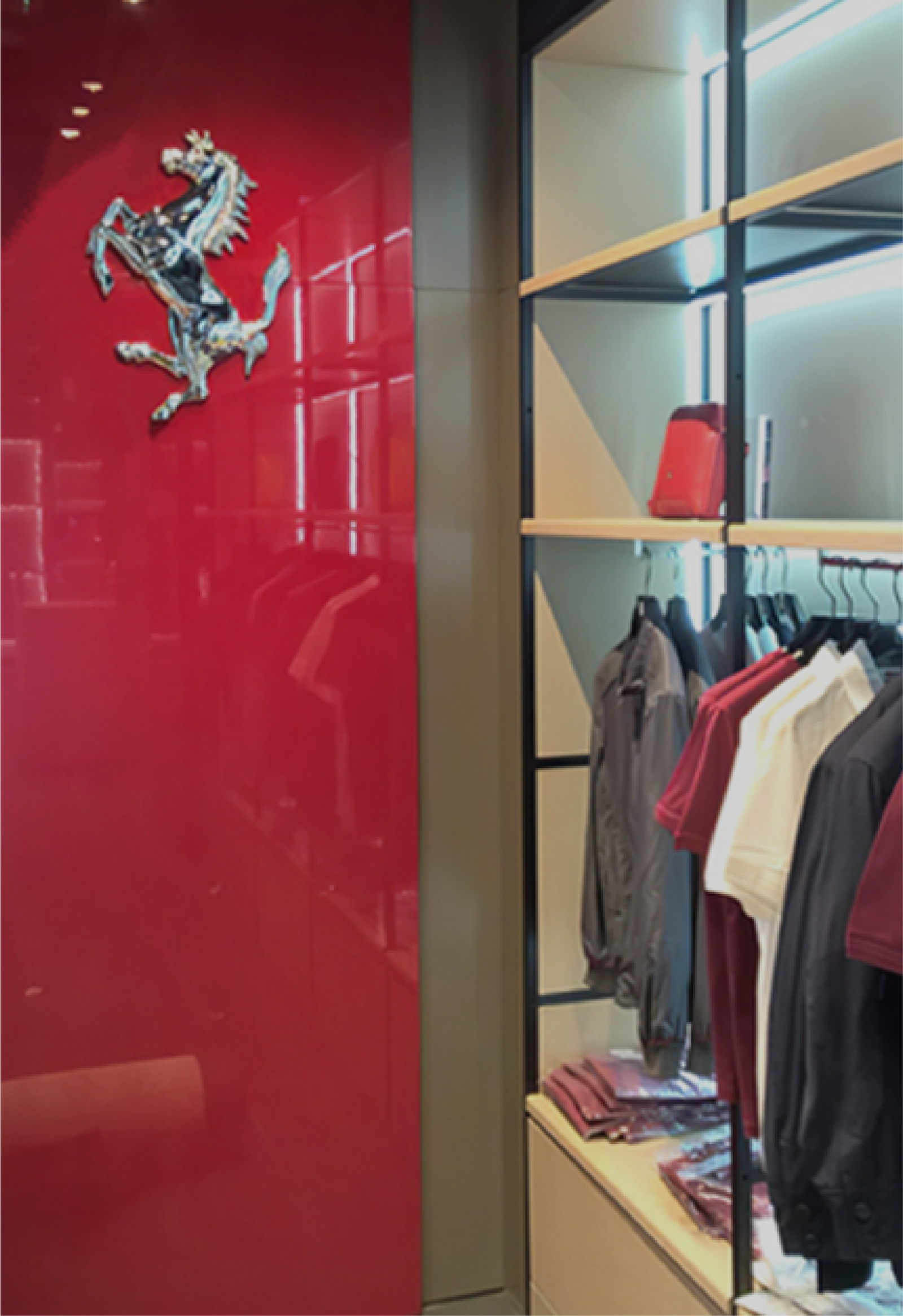 BESPOKE Shopping Interior for Ferrari UAE by Metal Fabrik