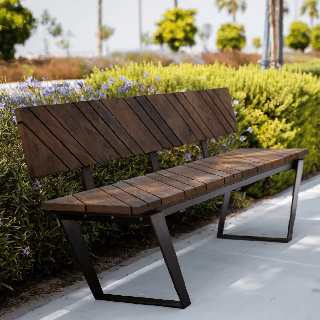 Balance-with-Back-Rest-Metal-and-Wooden-Bench