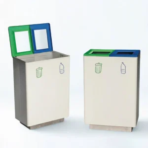 Metal Bins by Metal Fabrik - Efficacy 2 Stream Aluminum Bin