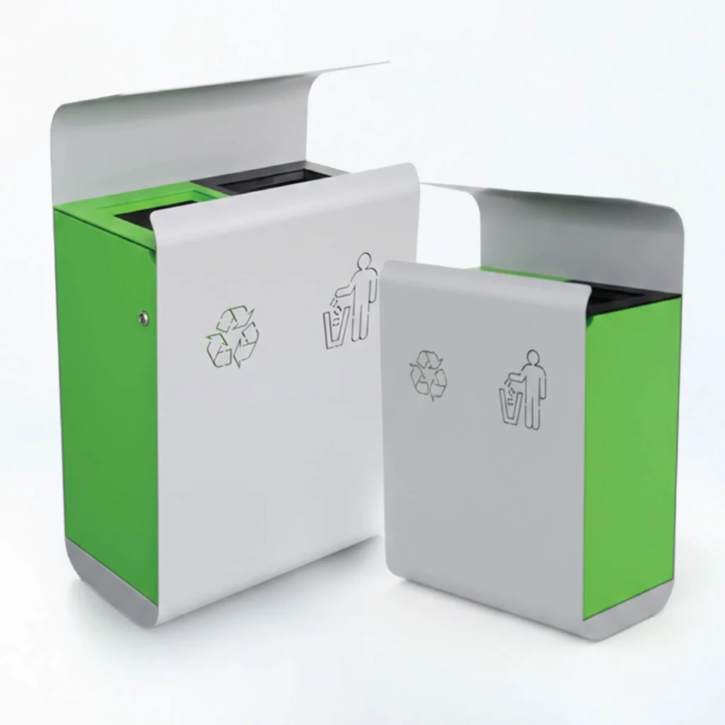 CAMBRIDGE DUO - STEEL - Metal Bins by Metal Fabrik