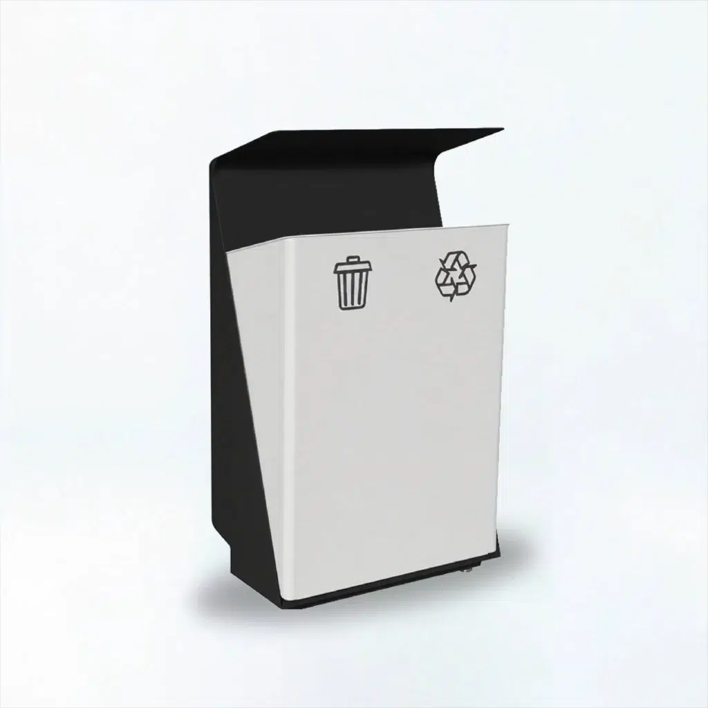 KLUB DUO CLASSIC - ALUMINUM or MILD STEEL Waste Cans