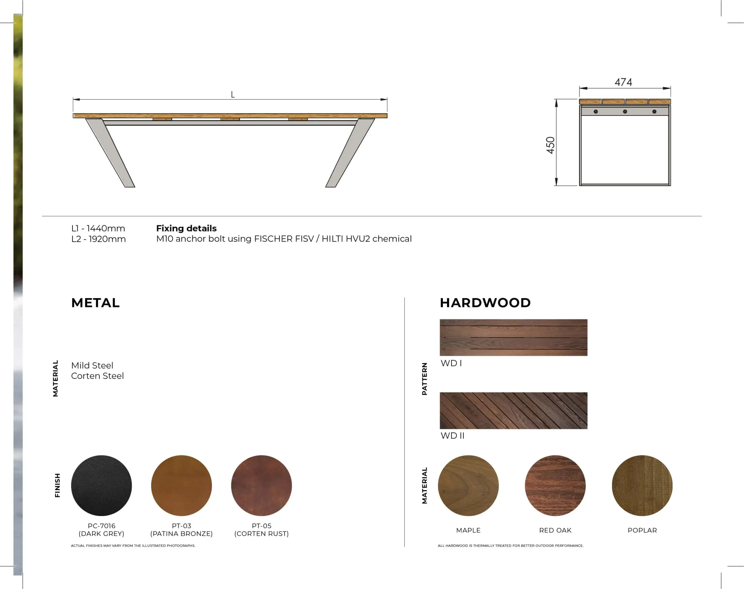 Information of Balance Metal and Hardwood Street Furniture - Urban Furniture By Metal Fabrik