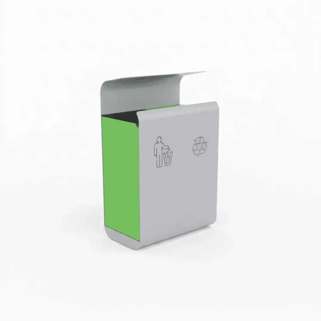 Trash can, garbage , waste bin - Industrial by Metal Fabrik