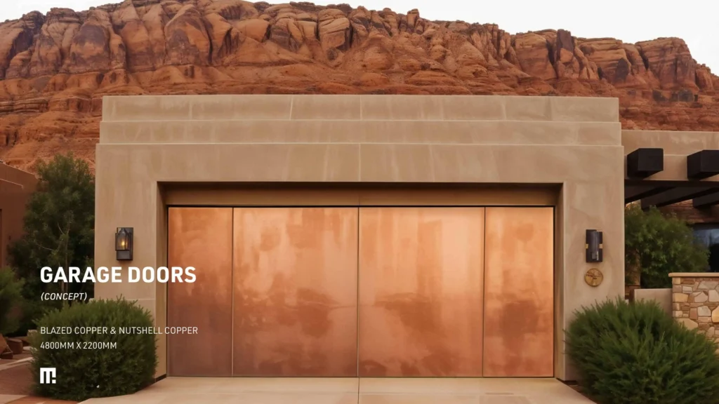 KANVAS garage doors by Metal Fabrik. custom metal entrance doors and garage doors in Dubai