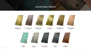 Finishes used by KANVAS entrance and garage doors by Metal Fabrik