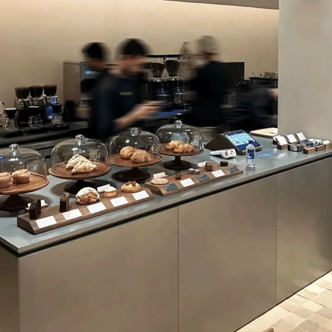 Customized Cafe counter by BLOK by Metal Fabrik - PEAKS - The Tent Cafe Riyadh Saudi Arabia