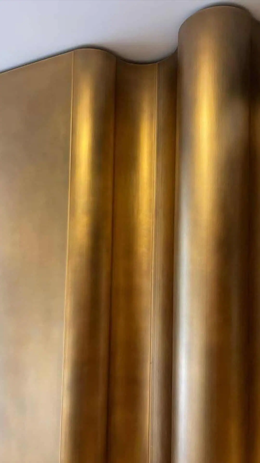 Bluewaters Burnished Brass Wall Cladding by Metal Fabrik